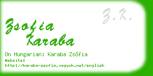 zsofia karaba business card