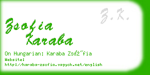 zsofia karaba business card